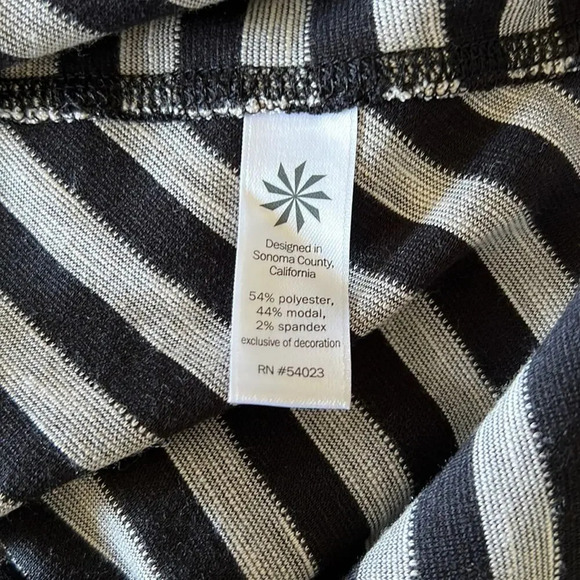 Athleta Women's San Remo Striped White/Black Tank Dress - Picture 7 of 7